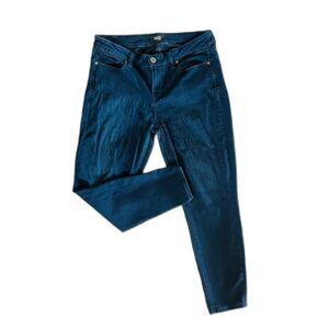 Women's Paige Dark Wash Tapered Jeans Denim Hi Rise 31